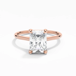 18K Rose Gold Plated Classic Engagement Ring