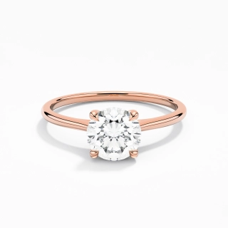 18K Rose Gold Plated Classic Engagement Ring