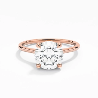 18K Rose Gold Plated Classic Engagement Ring