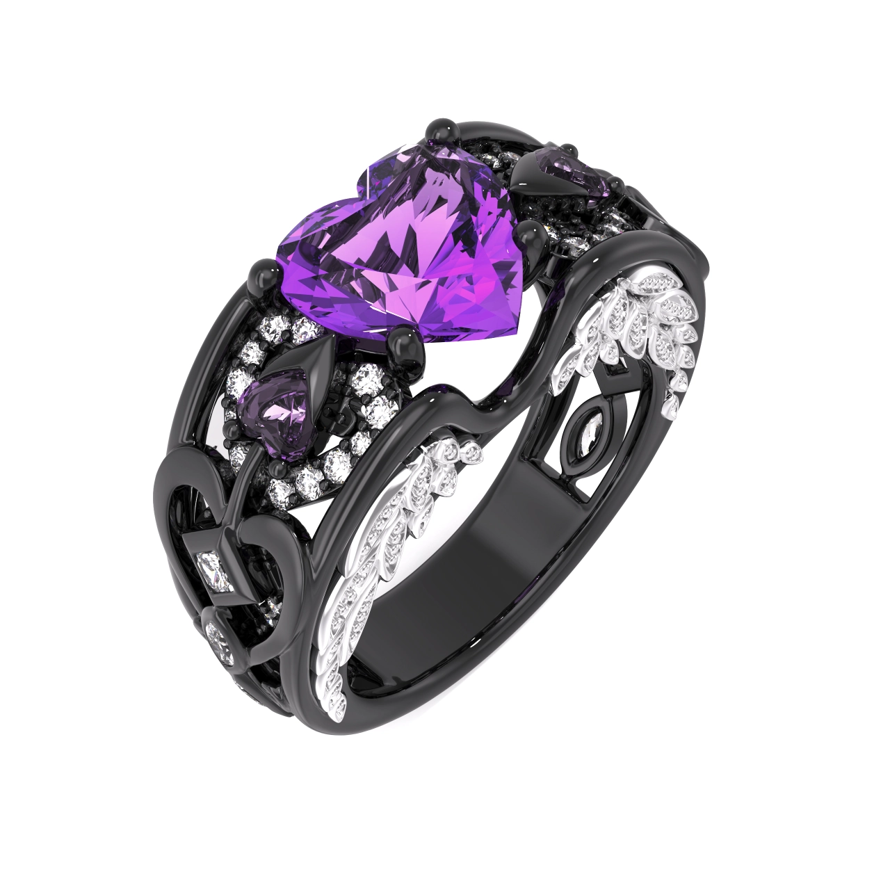 Gothique Flèche Aile Bague