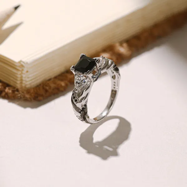 Unique Knot Ring Women 925 Sterling Silver Engagement Ring