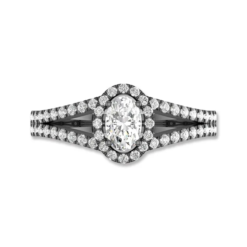 Embedded Engagement Ring 0.50ct Cubic Zirconia