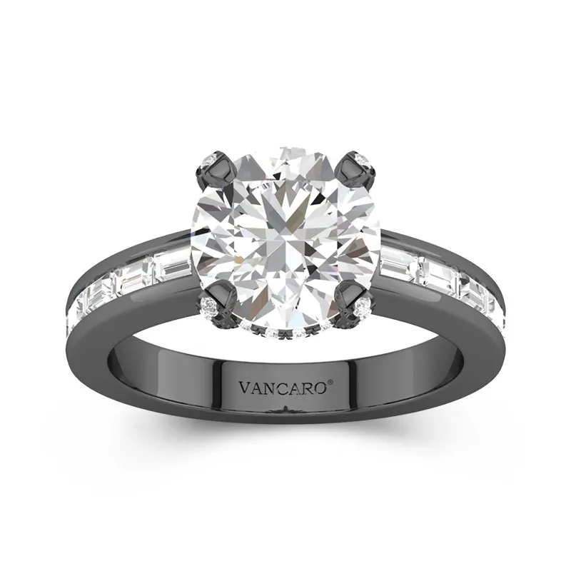 Hidden Halo Engagement Ring 3.50ct Cubic Zirconia