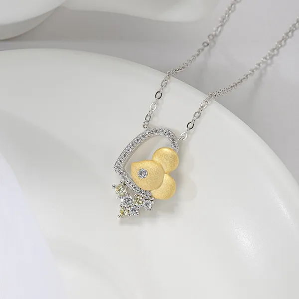 Simple Mouse 14K Gold Plated Pendant Necklace