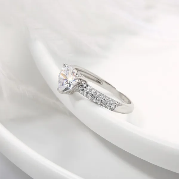 Classic Heart Cut Engagement Ring For Women