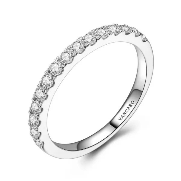 White Gold Plated 925 Sterling Silver Wedding Ring