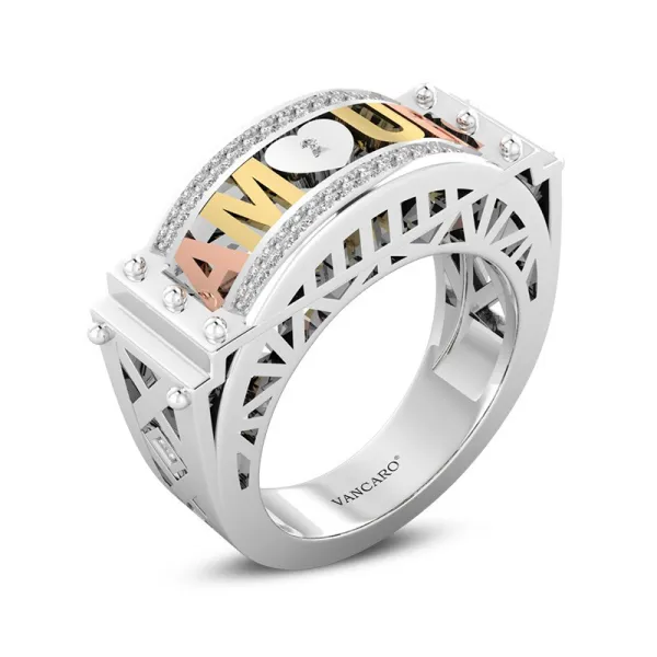 Architecture Letter Engagement Ring Women