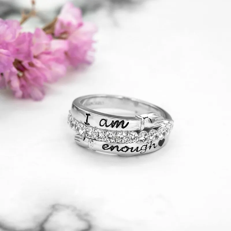 Unique Main Lettre Bague Pour Femme