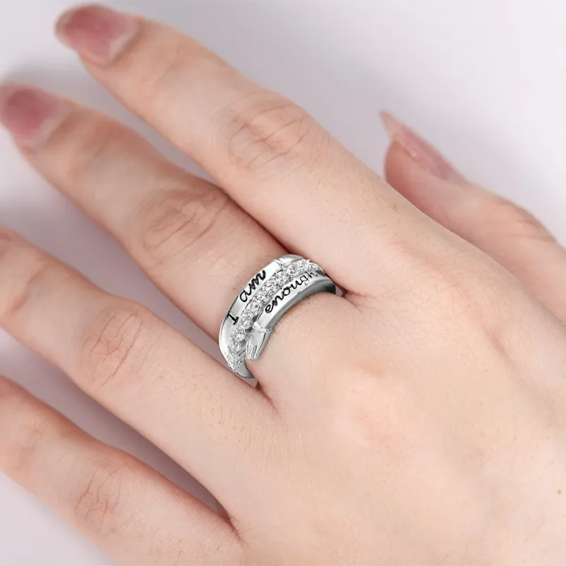 Unique Main Lettre Bague Pour Femme