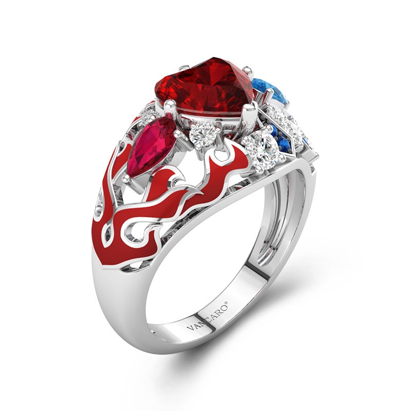 Vancaro ruby heart on sale ring