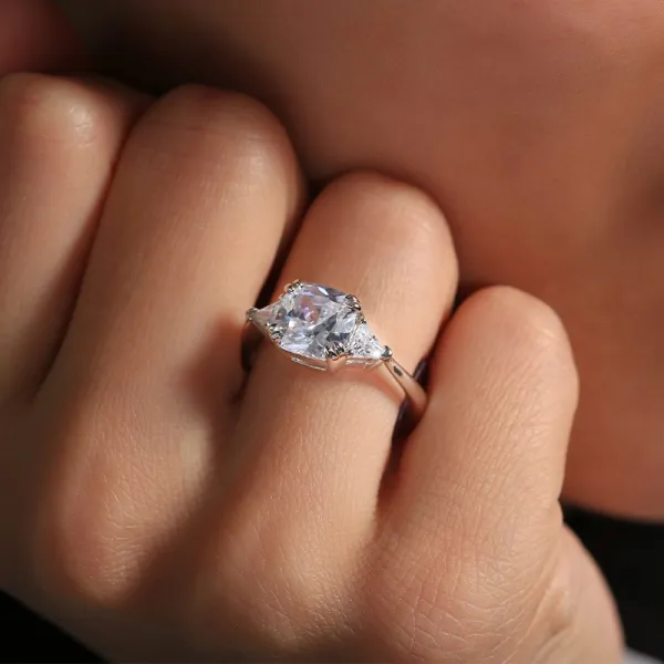 Classic Cushion Cut Engagement Ring For Women