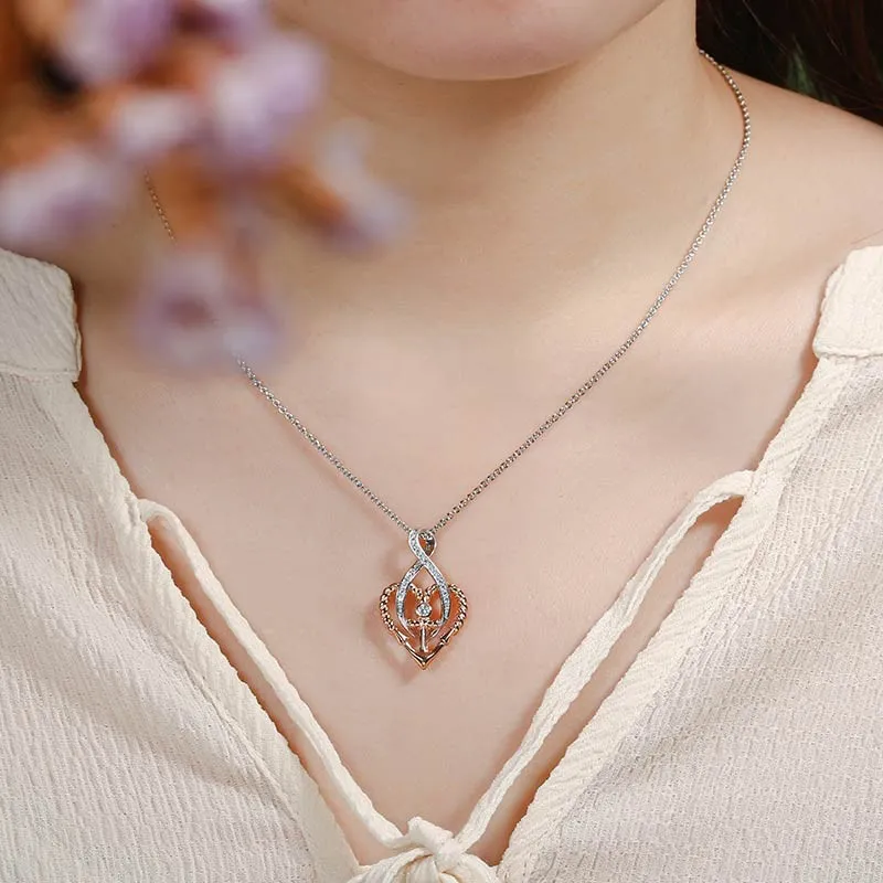 Classic Infinity Heart Anchor Pendant Necklace