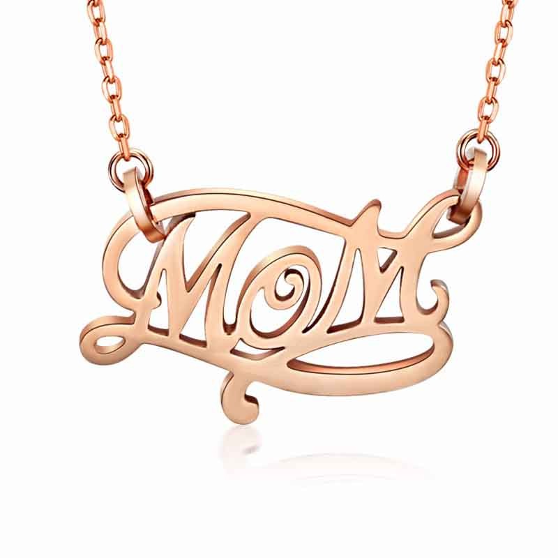 rose gold mom necklace