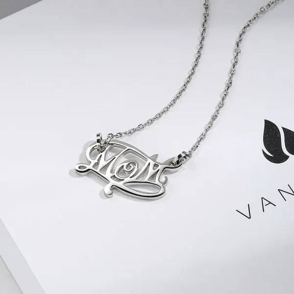 Dainty Simple Letter Silver Plated Pendant Necklace