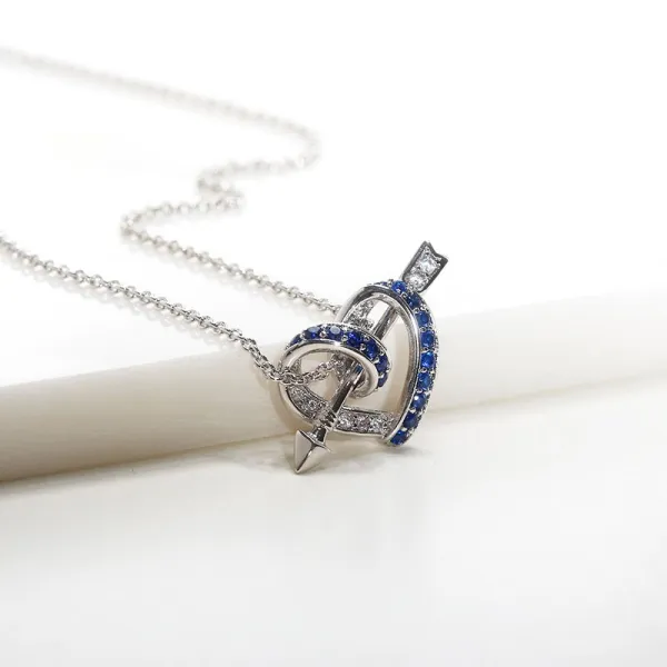 Dainty Heart Arrow Silver Plated Pendant Necklace