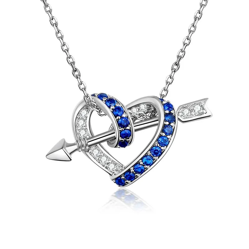 Dainty Heart Arrow Pendant Necklace