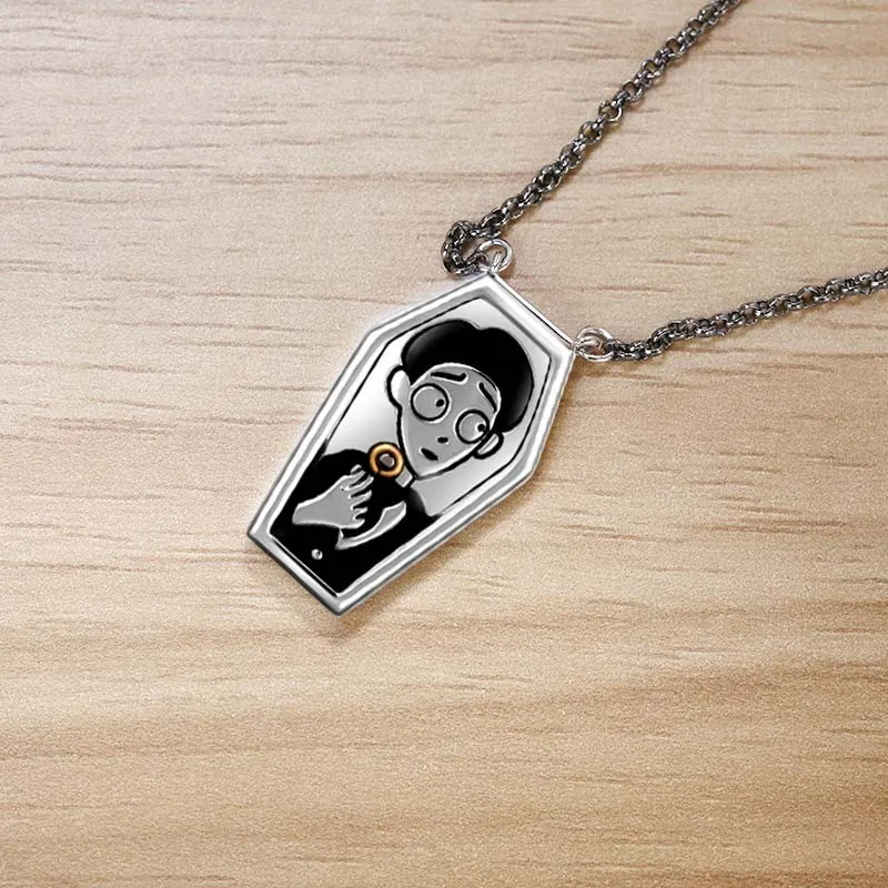 Gothic Coffin Pendant Necklace