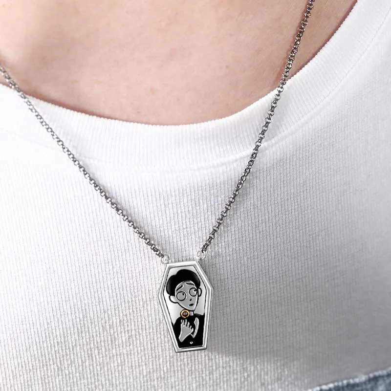 Gothic Coffin Pendant Necklace