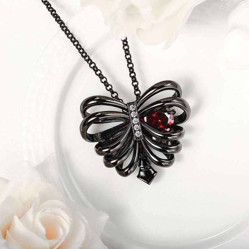 Buy Vembley Pack Of 2 Gorgeous Rose Gold Plated Black and Red Swan Pendant  Necklace for Women and Girls for Women Online in India
