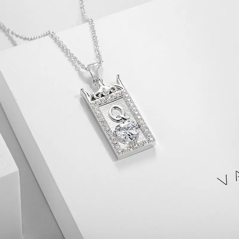 Unique Letter Silver Plated Pendant Necklace