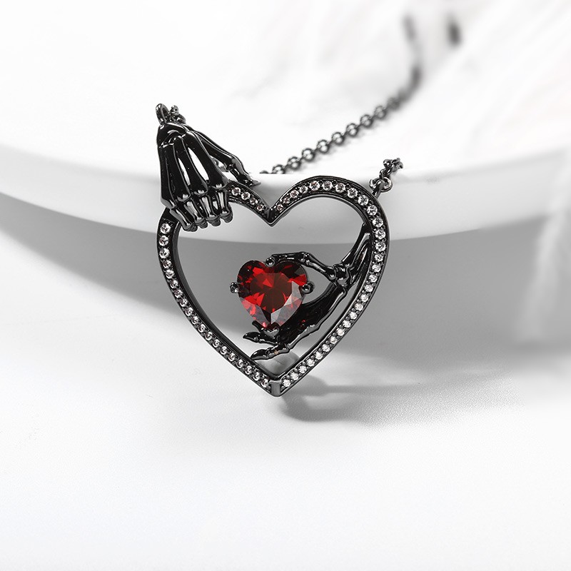 BIG LOVE - Large Red Heart Pendant Necklace with Venetian Glass Heart –  ShySiren.com