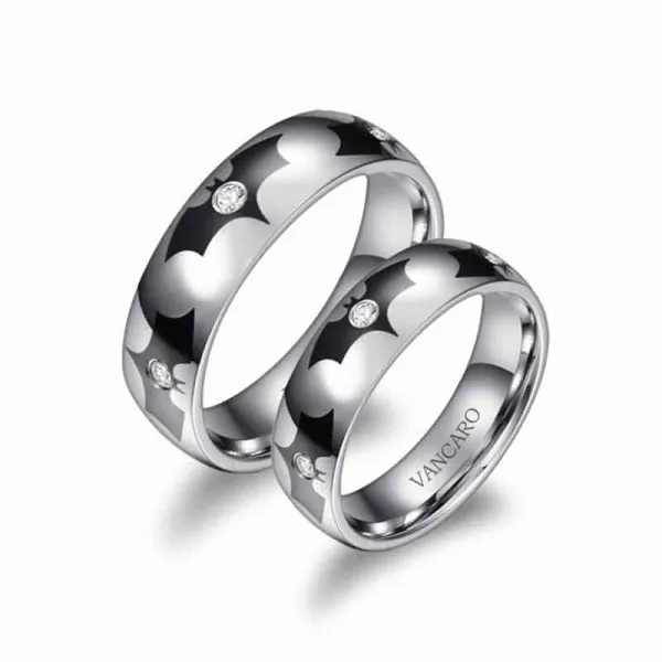 Gothic Bat Ring Couple Titanium Steel Couple Ring