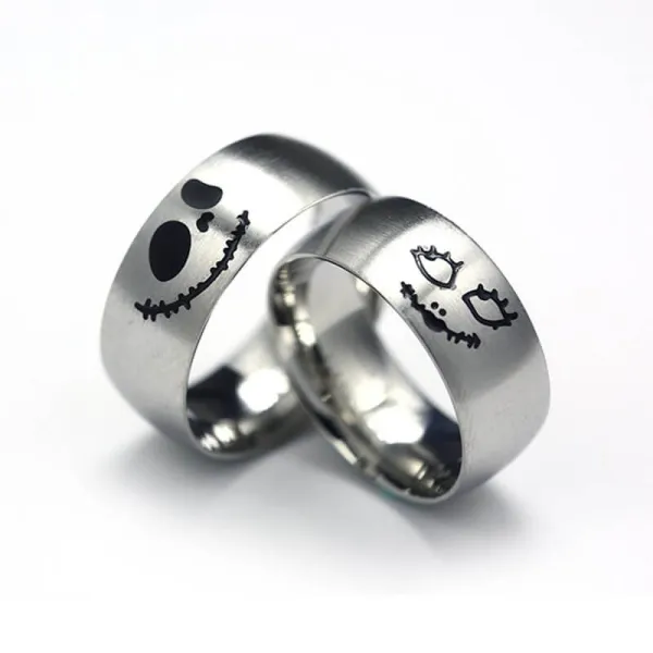 Gothic Skull Ring Couple Titanium Steel Couple Ring