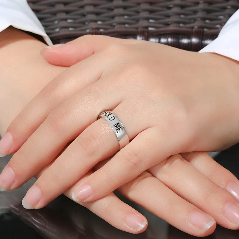 Unique Ancre Lettre Bague Pour Femme