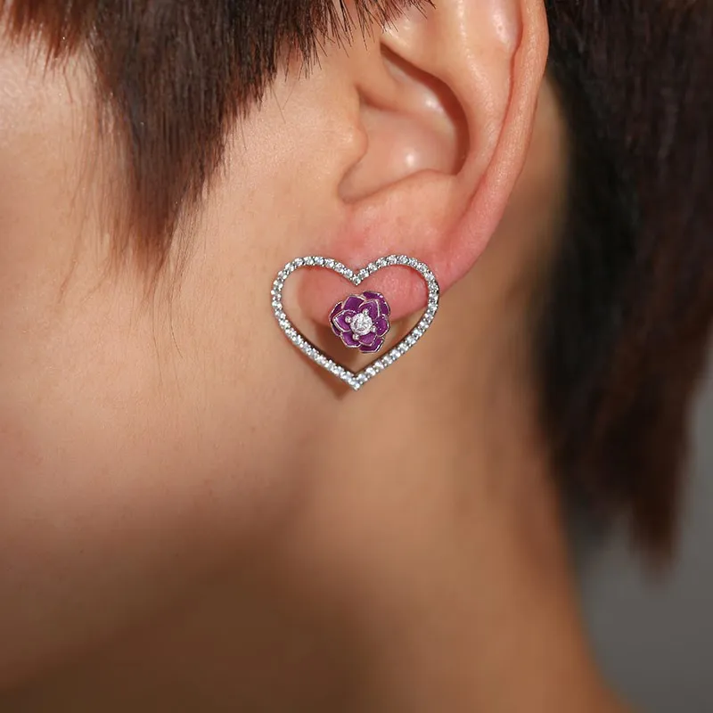 Nature Rose Veste Boucles d'oreilles