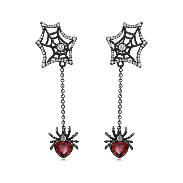 Gothic Spider Plating Dangle Earrings For Women