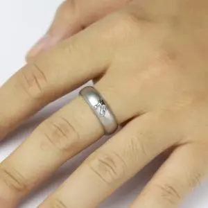 Unique Hand Men Titanium Steel Wedding Band