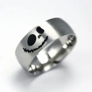 Gothic Skull Men Titanium Steel Wedding Band