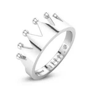 Unique Crown Ring Couple 925 Sterling Silver Couple Ring