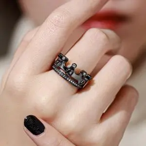 Gothic Crown Skull Ring