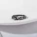 Black Plated Blossom Rose Wedding Band