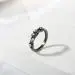 Black Plated Blossom Rose Wedding Band