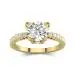 1.50ct Moissanite Engagement Ring 14K Gold