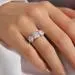 925 Sterling Silver Moissanite Engagement Ring