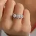 14K White Gold Moissanite Engagement Ring