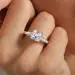 Platinum Moissanite Engagement Ring