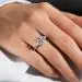 925 Sterling Silver Moissanite Engagement Ring