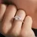 18K White Gold Moissanite Engagement Ring