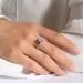 Beaded Flush Engagement Ring 3.00ct Moissanite