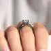 925 Sterling Silver Prong Channel Engagement Ring