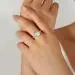 Retro Graceful Milgrain Rope Round Cut Engagement Ring