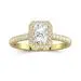 Antique Cutout Scrollwork Radiant Cut Engagement Ring