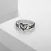 Black Plated Unique Anchor Heart Infinity Promise Ring