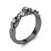 Black Plated Blossom Rose Wedding Band