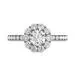 Halo Engagement Ring 1.00ct Cubic Zirconia