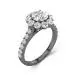 Halo Engagement Ring 1.00ct Cubic Zirconia